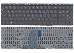 Клавиатура для ноутбука HP Pavilion 15-ac, 15-af, 15-ay, 240 G4, 245 G4, 250 G4, 255 G4 черная, без рамки