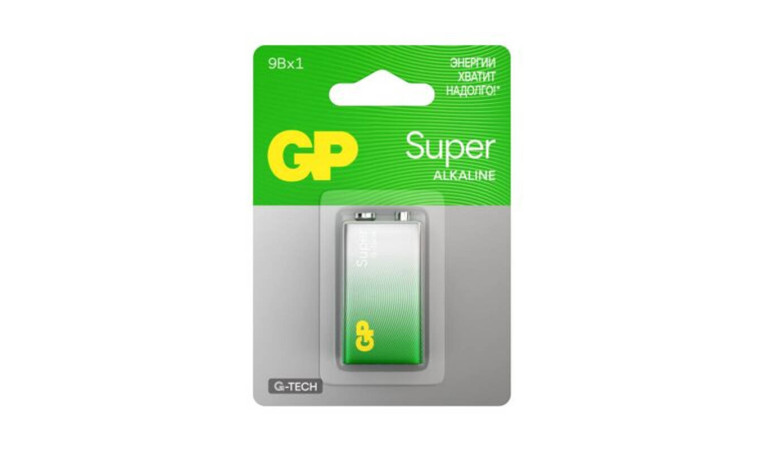 Батарейка алкалиновая GP 6LR61/1BL Super G-TECH крона блистер Батарейка алкалиновая GP 6LR61/1BL Super G-TECH крона блистер
