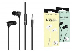 Наушники вакуумные проводные BOROFONE BM26 Rhythm universal earphones (черный)