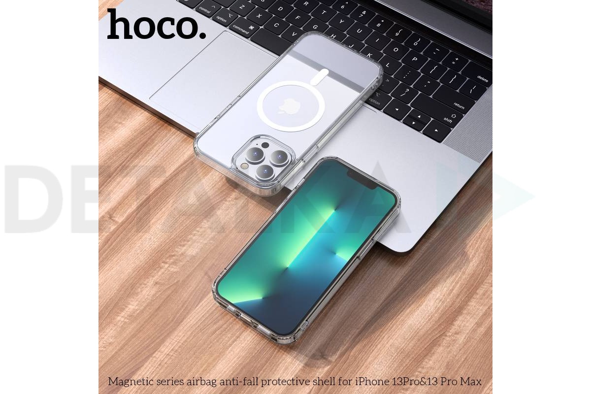 Чехол для iPhone 13 Pro (6,1) HOCO Magnetic series тонкий (прозрачный) в  Детальке купить,