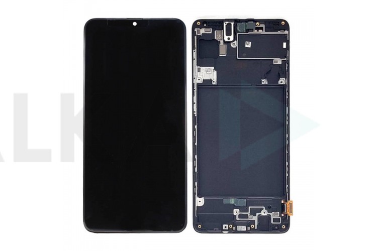 Дисплей для Samsung A715F Galaxy A71 Black в сборе с тачскрином + рамка (переклейка)