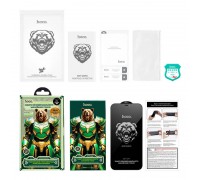 Защитное стекло дисплея iPhone 12 Pro Max (6.7)  HOCO Bear Shield (A777 Plus)(Антишпион) черное