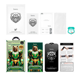 Защитное стекло дисплея iPhone 12 Pro Max (6.7)  HOCO Bear Shield (A777 Plus)(Антишпион) черное