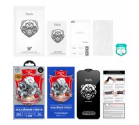 Защитное стекло дисплея iPhone 12 Pro Max (6.7)  HOCO Bear Shield full screen HD (A777) черное