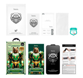 Защитное стекло дисплея iPhone 14 Pro Max HOCO Bear Shield full-screen anti-spy (A777 Plus) черное