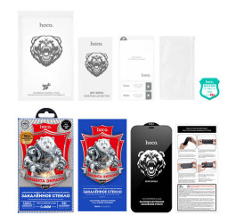 Защитное стекло дисплея iPhone 14 Pro Max HOCO Bear Shield full screen HD (A777) черное
