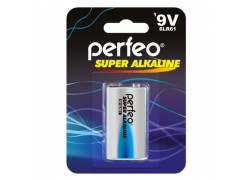 Батарейка алкалиновая Perfeo 6LR61 крона/1BL (цена за блистер 1 шт)