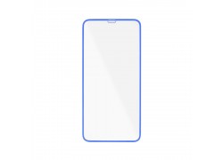 Защитное стекло дисплея iPhone 12 (6.1) прозрачное со светящейся синей рамкой