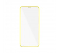 Защитное стекло дисплея iPhone 6/6S/7/8/SE2 (4.7) прозрачное со светящейся желтой рамкой