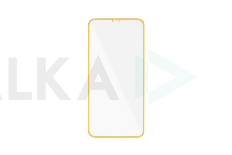 Защитное стекло дисплея iPhone 13 Mini (5.4) прозрачное со светящейся оранжевой рамкой