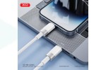 Кабель USB Type-C - Lightning XO NB-Q282A Brushed Silicone 30W White