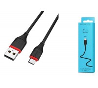 Кабель USB - MicroUSB BOROFONE BX17 2A (черный) 1м