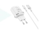 Сетевое зарядное устройство USB + кабель Type-C BOROFONE BA36A QC3.0 (белый)
