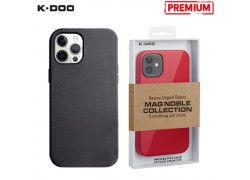 Чехол для телефона K-DOO MAG NOBLE COLLECTION MagSafe кожаный iPhone 12 (черный)