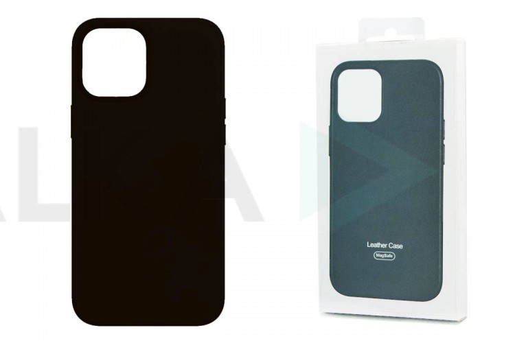 Чехол для iPhone 12 (5.4) Leather Case (черный)