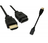Кабель HDMI (папа - мама) удлинитель 0,1 м (V1.4)