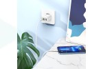 Сетевое зарядное устройство 3USB + USB-C + кабель Lightning BOROFONE BA79A PD20W (белый)