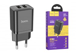 Сетевое зарядное устройство 2USB HOCO N25 2100mAh (черный)