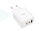 Сетевое зарядное устройство USB + 2 USB-C HOCO C126A Pure PD40W+ QC3.0 (белый)