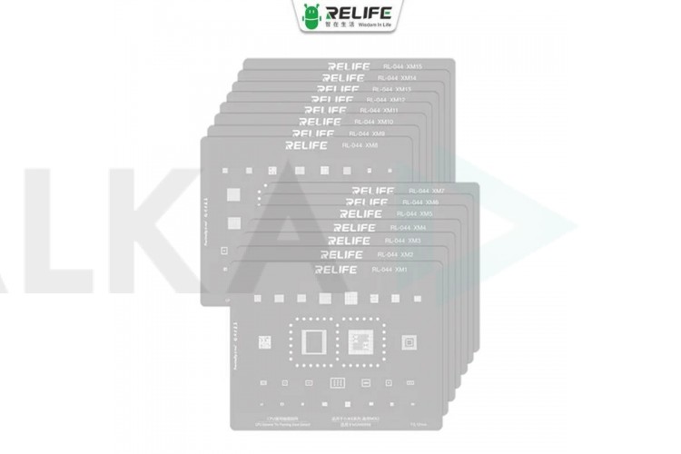 Трафарет BGA RELIFE RL-044 XM13 MT6769V/ Qualcomm Snapdragon 662 SM6115 Snapdragon 750G SM7225 0.12MM