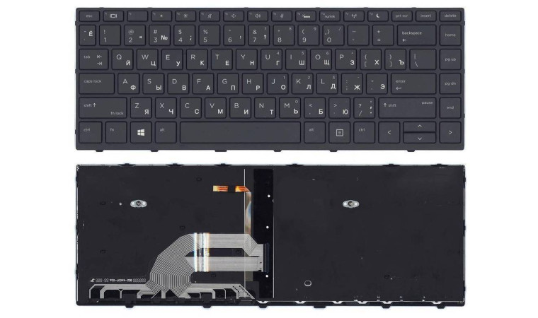Клавиатура для ноутбука HP Probook 430 G5 черная с подсветкой Клавиатура для ноутбука HP Probook 430 G5 черная с подсветкой