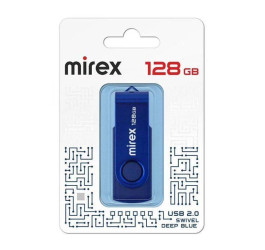 Флешка USB 2.0 Mirex SWIVEL DEEP BLUE 128GB  (ecopack)