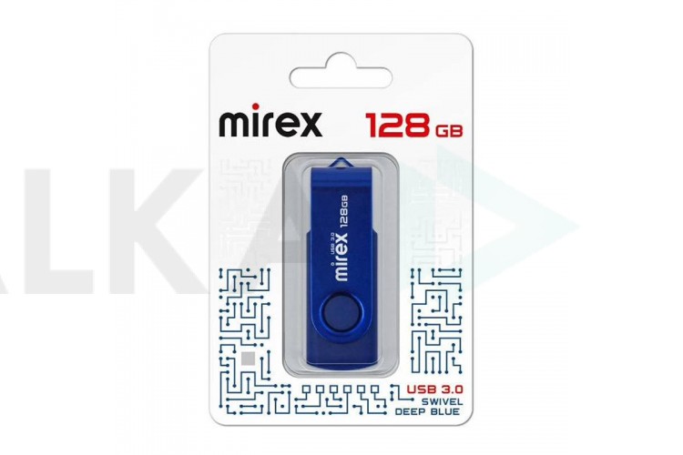 Флешка USB 3.0 Mirex SWIVEL DEEP BLUE 128GB  (ecopack)