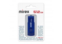 Флешка USB 3.0 Mirex SWIVEL DEEP BLUE 512GB  (ecopack)