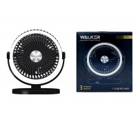 Вентилятор WALKER WFAN-70, подсветка, подвесной крючок, поворотный, рег. наклона, черный