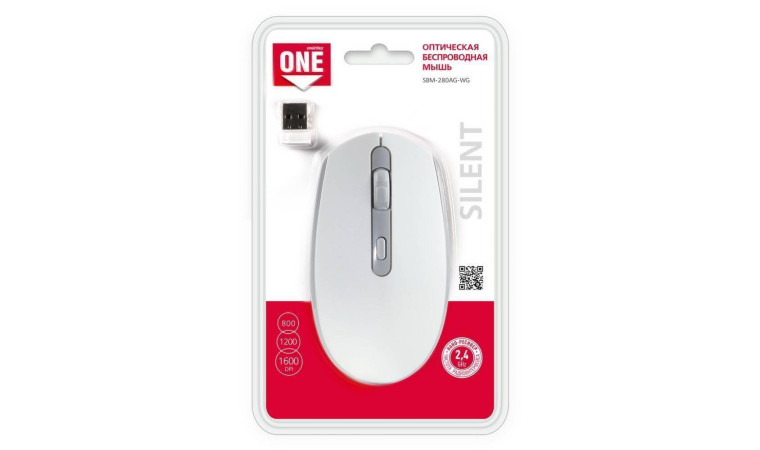 Мышь беспроводная Smartbuy ONE 280AG (SBM-280AG-WG) (бело-серый) Мышь беспроводная Smartbuy ONE 280AG (SBM-280AG-WG) (бело-серый)