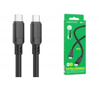 Кабель USB Type-C - USB Type-C BOROFONE BX81, PD60W (черный) 1м