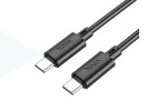 Кабель USB Type-C - USB Type-C HOCO X88 PD60W (черный) 1м