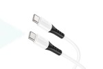 Кабель USB Type-C - USB Type-C HOCO X82 PD60W (белый) 1м (силиконовый)