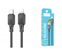 Кабель USB Type-C - Lightning HOCO X101 PD27W (черный) 1м (силиконовый)