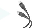 Кабель USB Type-C - Lightning HOCO X101 PD27W (черный) 1м (силиконовый)