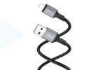 Кабель USB - Lightning BOROFONE BX83 2,4A (черный) 1м (силиконовый)