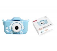 Детский фотоаппарат XO XJ0 Cartoon Dual Lens with Silicone Case Blue