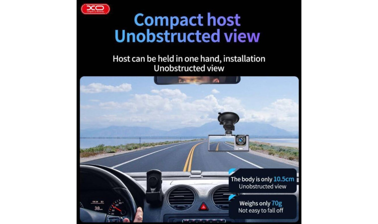 Автовидеорегистратор XO XJ03 Front and Rear Dual Camera Car Recorder 1080 HD Video (черный) Автовидеорегистратор XO XJ03 Front and Rear Dual Camera Car Recorder 1080 HD Video (черный)
