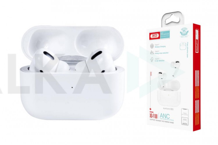 Наушники вакуумные беспроводные XO F100 Airpods pro bluetooth earphone ANC Function White