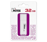 Флешка USB 2.0 Mirex LINE WHITE 32GB (ecopack)