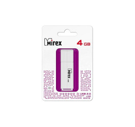 Флешка USB 2.0 Mirex LINE WHITE 4GB (ecopack)