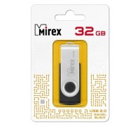 Флешка USB 2.0 Mirex SWIVEL BLACK 32GB (ecopack)