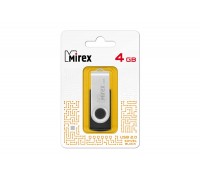 Флешка USB 2.0 Mirex SWIVEL BLACK 4GB (ecopack)