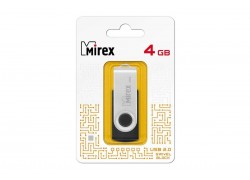 Флешка USB 2.0 Mirex SWIVEL BLACK 4GB (ecopack)
