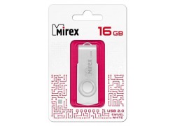 Флешка USB 2.0 Mirex SWIVEL WHITE 16GB (ecopack)