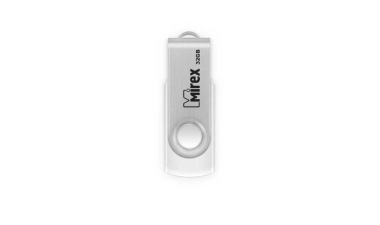 Флешка USB 2.0 Mirex SWIVEL WHITE 32GB (ecopack) Флешка USB 2.0 Mirex SWIVEL WHITE 32GB (ecopack)