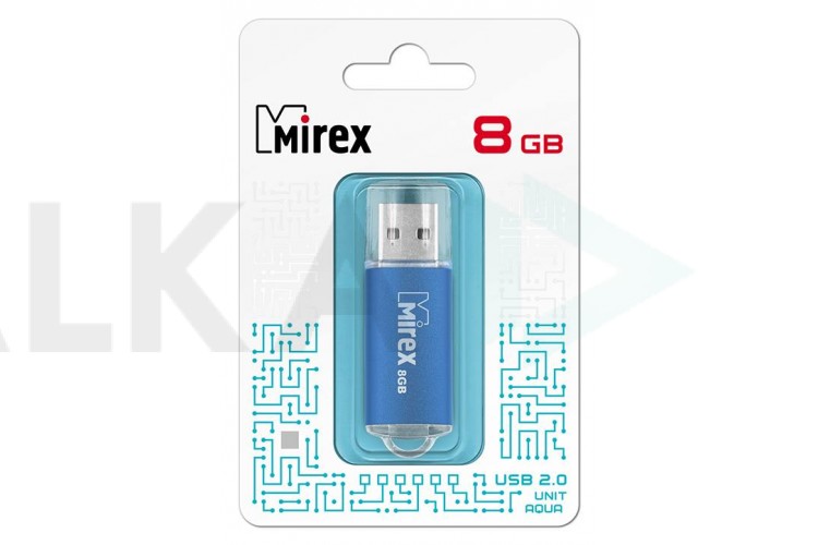 Флешка USB 2.0 Mirex UNIT AQUA 8GB (ecopack)