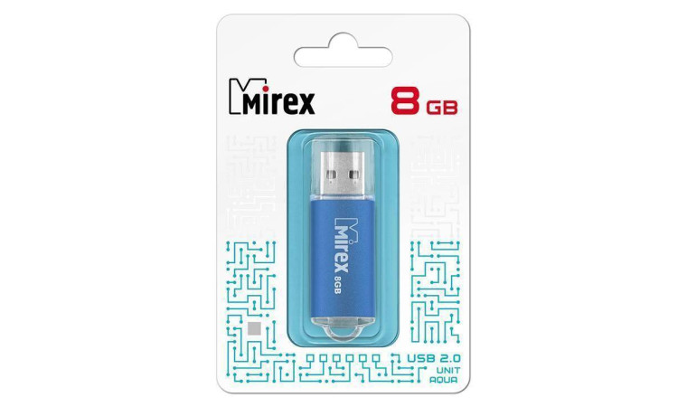 Флешка USB 2.0 Mirex UNIT AQUA 8GB (ecopack)