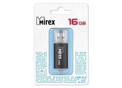 USB флэш-накопитель  16 ГБ  Mirex UNIT BLACK 16GB (ecopack)