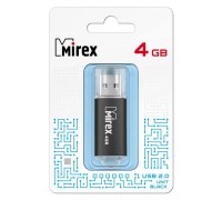 Флешка USB 2.0 Mirex UNIT BLACK 4GB (ecopack)